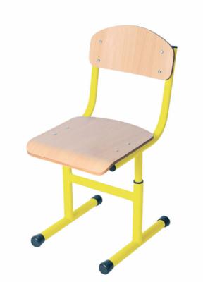 Учнівський Т-подібний стілець на круглій трубі, з хім. стійким покриттям HPL, регулюється на ростові групи №4-6 АНШАР ГРУП (90295 HPL)